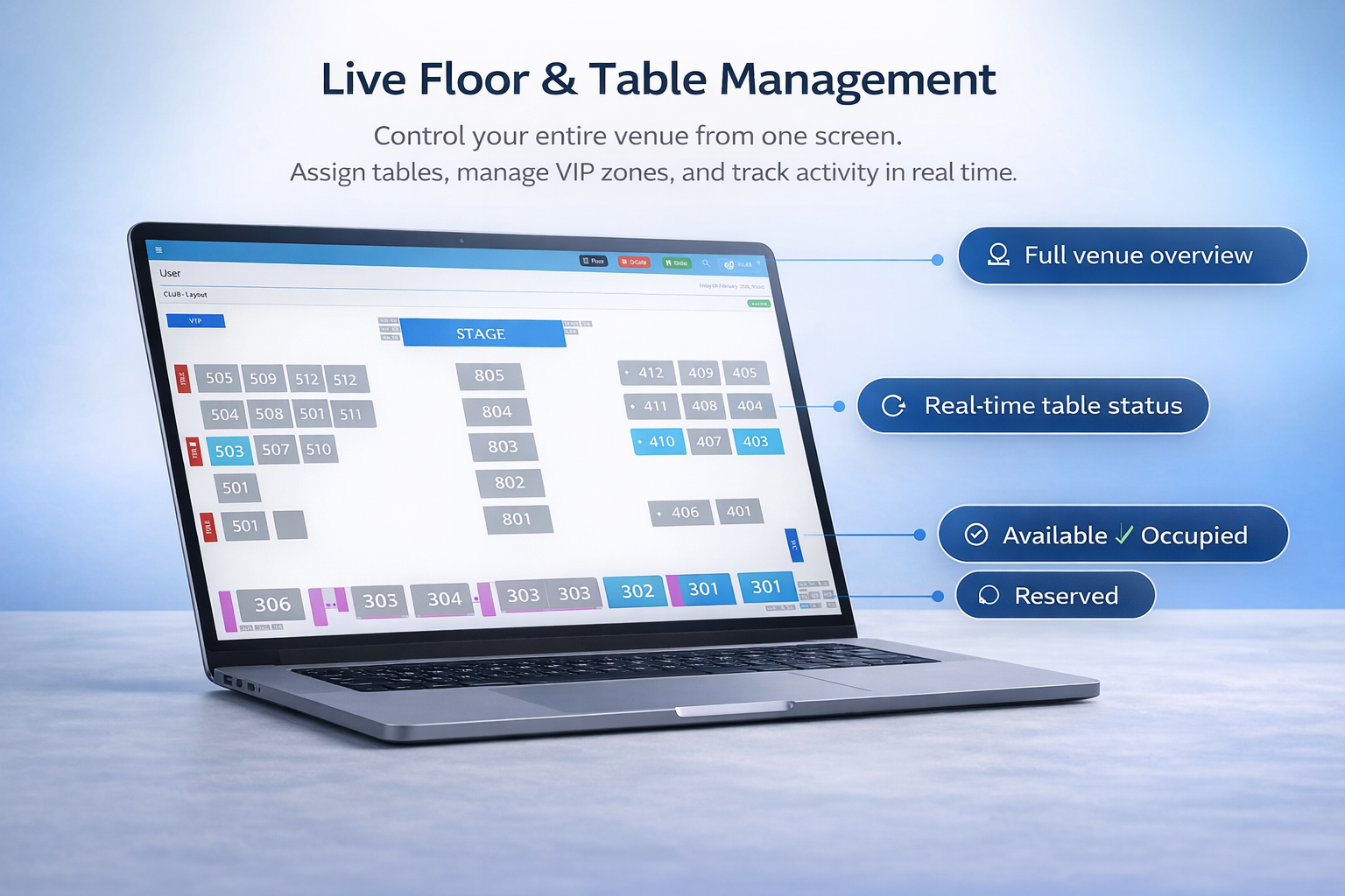 Live Floor & Table Management