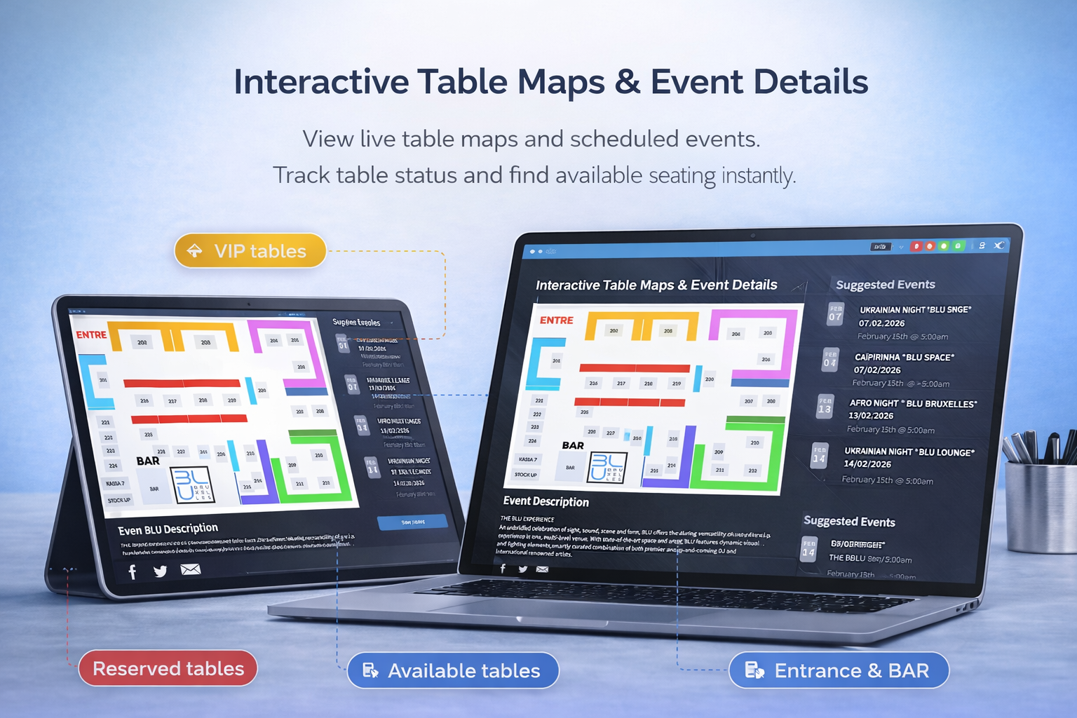 Interactive Table Maps & Event