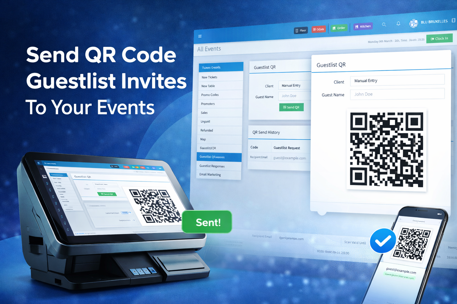 SEND QR CODE TO GUESTLIST